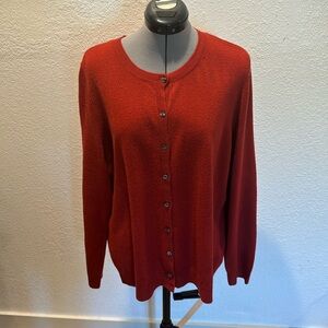 Croft and Barrow red cardigan